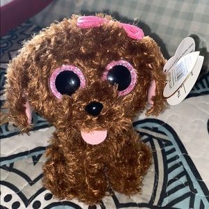 5 by 3 1/2 inch Ty Beanie Boobs stuffed Animal.